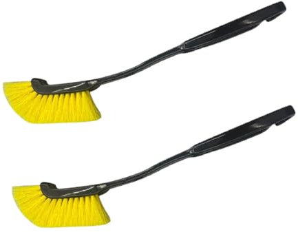 GRADENEVE 2pcs Set Hub Brush Long Handle Scrub Brush Car Wheel Cleaning Wheel for Car Detailing Long Handled Wash Tire Cleaner Cleaner Soft Rim