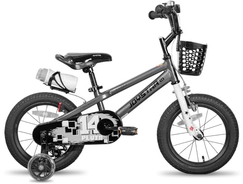 JOYSTAR Pluto 14 Pouces Enfants vélo pour Les garçons et Les Filles de 3 à 5 Ans. Gris