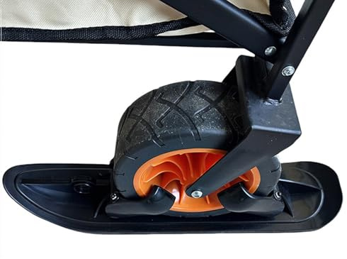 Skis À Neige pour Poussette | 2 en 1 Conversion De Scooter De Ski De Chariot pour Bébé pour L'extérieur | Attachement De Ski avec Configuration Facile pour Activités Extérieures Chemins Vacances