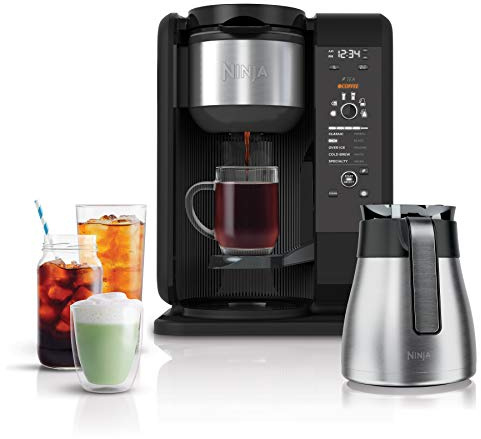Shark Ninja CP307 Hot and Cold Brewed System W/Thermal Carafe Coffee Maker, Black
