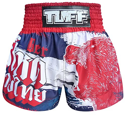 TUFF - Pantalones cortos de boxeo para Muay Thai Red Japanese Koi Fish
