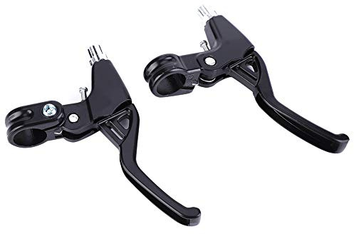 Keenso Manetas de Freno de Bicicleta, 1 par Manija de Freno de Bicicleta Montaña (Negro) Bicicletas y accesorios
