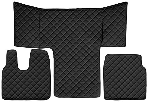24/7 Set completo di tappetini neri + copertura motore per cabina MAN TGL/TGS/TGM 2012>