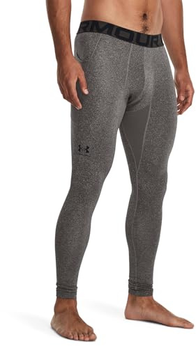 Under Armour Men's ColdGear Armour Leggings, Charcoal Light Heather (020)/Black, Large