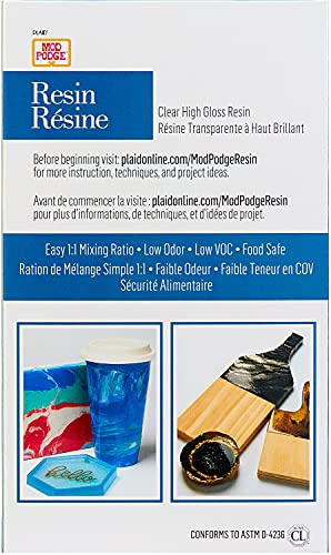 Mod Podge 16 fl oz Resin and Hardener 2-Part Resin Supplies Pack, Perfect for Epoxy Resin Molds, Epoxy Resin Kits and Silicone Molds for Epoxy Resin Projects, 25264