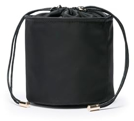 YONBEN Organiseur de sac rond pour cosmétiques et maquillage - Taille S, Nylon-Noir