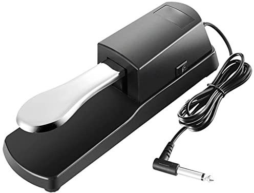 Pianopedal Halkfri Sustain Pedal med Kabel för för Digital Piano Elektronisk Keyboard MIDI Synthesizer (Flisa)