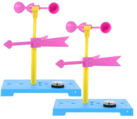 ABOOFAN 4 Sets Wind Vane Anemometer Weather Vanes for Sheds Educational Toys for Kids Puzzle Toy Toy Toys Instruments Brain Toys Powder Pupils Teaching Supplies Plastic Wooden