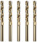 Happyaer Lot de 5 forets hélicoïdaux HSS M42 de 4 mm à haute teneur en cobalt pour perçage en acier inoxydable, bois, métal