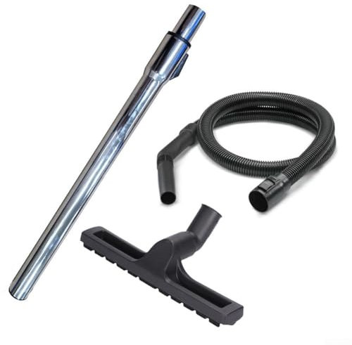 MeevrgR Kärcher MV2 - Juego de manguera de succión para aspiradora MV3 WD2 WD3 NT18 NT20 NT30, kit de extensión para aspiradora con rascador y tubo de acero inoxidable, color negro