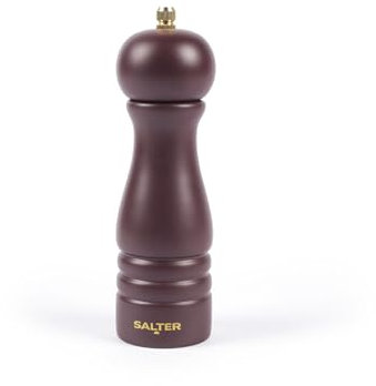 Salter Olea Macinapepe e Sale – Singolo Macinaspezie in Legno, Grana Regolabile da Grossolana a Fine, Meccanismo in Ceramica, Macinatura Manuale per Cristalli di Sale & Pepe Intero, Gelso