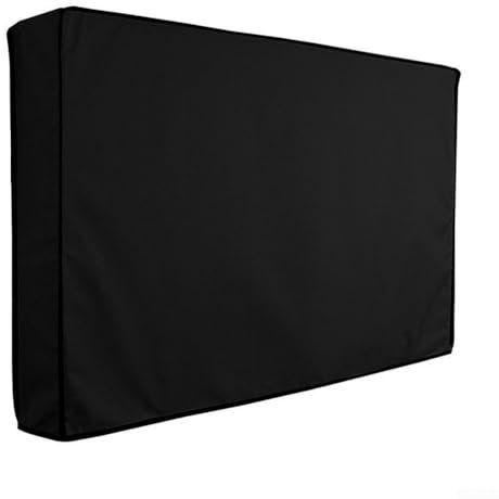 600D Outdoor TV Cover, Weather Resistant Screen Protection, With Storage Pocket Double Layer Oxford Fabric, For Flat Screen Television Mount Display(50-52 inches)