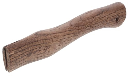 SEWACC Manche en Bois Carbonisé Quercus Acutissima Tête de Tigre Ergonomique 27 Cm Remplacement pour Travail du Bois Professionnel Outils de Jardinage