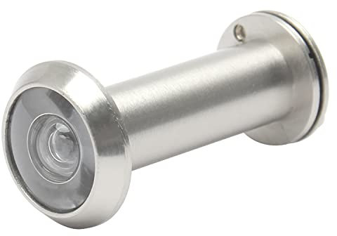 Othmro Judas de porte de sécurité 1 pièce de diamètre 16 mm en métal à 200 degrés avec couvercle rotatif pour portes de 55 à 90 mm d'épaisseur, judas de porte durable pour maison, bureau, hôtel