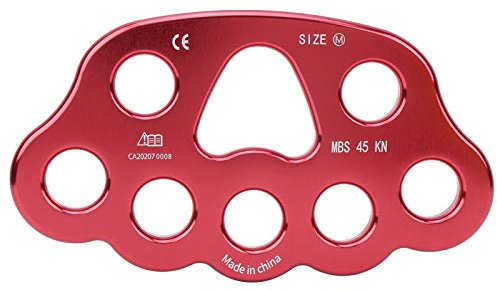 8 Löcher Rigging, Camnal Rope 8 Holes Force Rigging Platte Ankerteiler Finger Force Kletterausrüstung