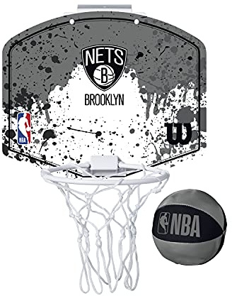Wilson Mini-Basketballkorb NBA Team Mini Hoop, Brooklyn NETS, Kunststoff