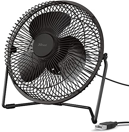 Trust Blaze Ventilatore Alimentato via USB, Velocità Regolabile, Cavo da 120 cm - Nero