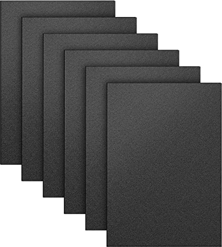 6 Pack Black ABS Plastic Sheet 12 x 16 x 0.06,Moldable Than Acrylic Sheet，Great for DIY Projects, High Tensile and Impact Strength Plastic（Smooth & Textured Finish