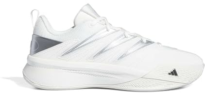 Adidas Unisex Adulto Lillard Dame Certified 2 Low Trainers, Core White/Core Black/Silver Met, 46 EU