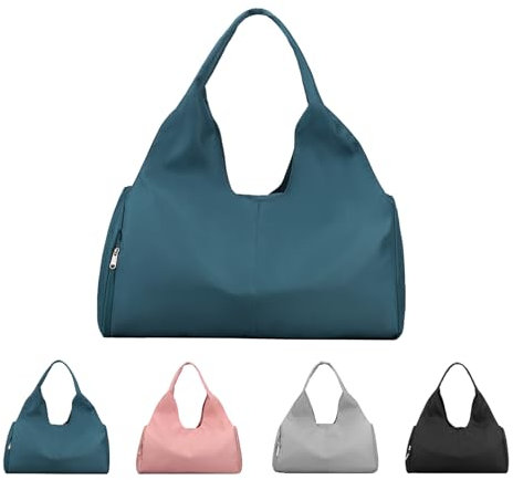 SIVENKE Sporttasche für Damen und Herren mit Schuhfach & Nassfach Weekender Reisetasche Freizeit Handtasche faltbar Gym Tasche Shopping-Bag Tiefblau