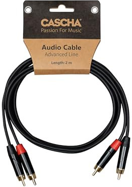 CASCHA Câble audio Advanced Line RCA (2 m) vers RCA (2 m), 1 m