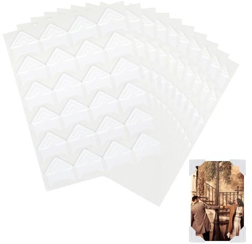 ZEYIYER Fotoecken 240 Stück Fotoecken Selbstklebend 10 Blatt Fotoecken Aufkleber Foto Klebeecken für Bilder Alben Scrapbook DIY Basteln Randaufkleber Album Corner Tagebuch