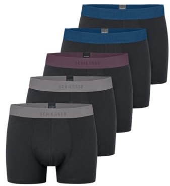 Schiesser Herren 5 Pack Bio Baumwolle Multipack-95/5 Organic Boxershorts, Sortiert 11_183214, 5