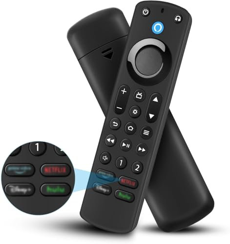 Effdrdfs Ersatz-Sprachfernbedienung (Pro) Kompatibel mit A-MZ Fir-TV Stick (2nd Gen, 3rd Gen, 4K, 4K Max, Lite, HD), Fir-TV Cube (2nd Gen, 3rd Gen), Mit Bluetooth Headset Funktion