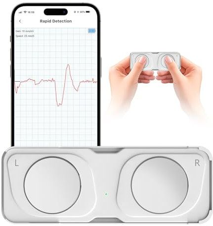 ECG Monitor, Portable ECG Monitor, Heart Rate Monitor Device for Home Use, Compatible with Smartphone，No Subscription