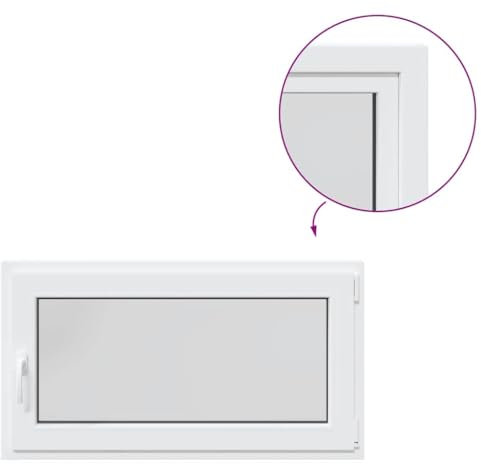 vidaxl risor Basement Window 110x70 cm tilt and Turn Edge Seal PVC Double Thermal Glazing u-Shaped core Two Ventilation Modes