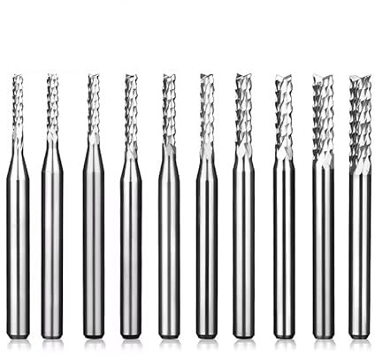 10 PZ 3.175mm Codolo Cilindrico Fresa Per Mais Utensili CNC PCB Circuit Board Incisione Sgrossatura Frese,1,7 Mm (10 Pezzi)