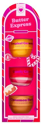 I Heart Revolution Butter Express Body Butter Trio, beurres corps fouettés hydratants et apaisants, coffret cadeau, Végan et non testé sur les animaux