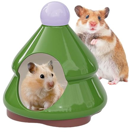 Escondites Cerámicos para Hámster - Casas y Refugios para Hámsteres - Cuevas de Entorno Estable para Erizo, Chinchilla y Pequeñas Mascotas, para Descansar y Jugar