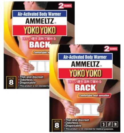 Yoko Yoko Back Pain Patch - Lot 2 boîtes (4 patchs) - Patch yokoyoko chauffant pour le dos - Chaleur auto-activée à l’air – Format discret, adhésif, confort au quotidien