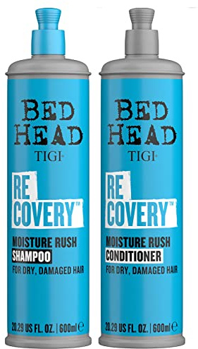 Bed Head by TIGI - Recovery Moisturising Shampoo and Conditioner Set -Ideal for Dry Damaged Hair - 2x600ml