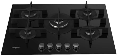 Whirlpool Gas Hob 73 cm 5 Burners Black – gowl758nbfr