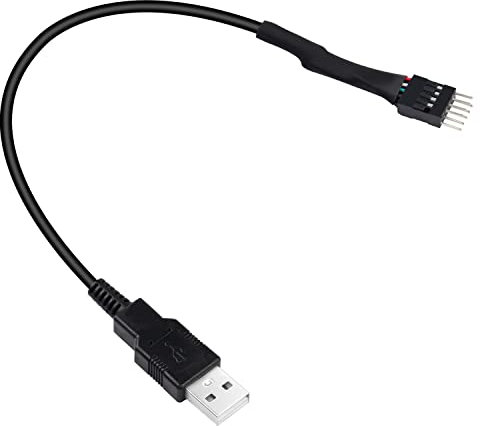 USB A auf 9 Pin USB Header, 9 Pin Motherboard Male IDC Dupont to USB 2.0 Typ A Male Cable Cord Extender Adapter Converter Cable - 20cm