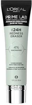 L'Oréal Paris - Base de Teint - Fixation du Maquillage 24H - Tous les Types de Peau - Prime Lab - Redness Eraser