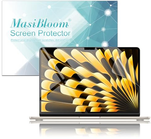 2 Pack Displayschutzfolie für MacBook Air 15 Zoll (2024 2023) (M3 M2) (A3114 A2941) Klar Anti-Fingerabdruck & Kratzfest 5H Härte Schutzfolie für MacBook Air 15,3 Zoll Zubehör