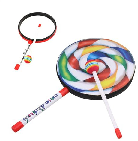 Lutschertrommel - Lollipop-Trommelspielzeug - Pädagogische Kindertrommel, interaktives Vorschulspielzeug für Vorschulgeschenke, , Kinder ab 3 Jahren
