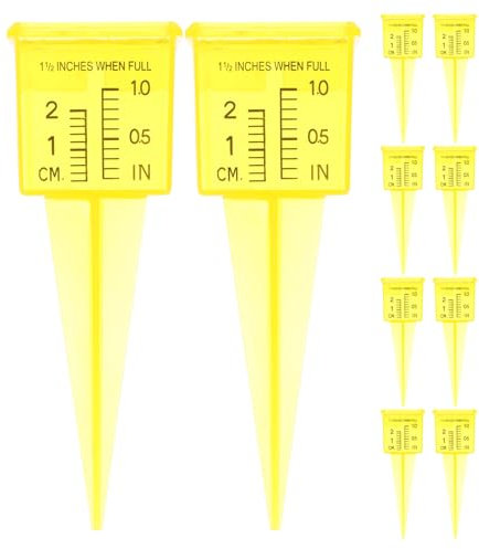 SUPVOX Misurazione Dellacqua Semplificata 10 Pluviometri Da 1 5 Per Irrigatori Per Cortile Giardino E Patio Strumento Per Misurare La Pioggia Allaperto