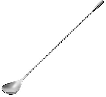 DINHEAROM Cucchiaio da Bar Acciaio Inossidabile con Manico Cucchiaio per Mescolare Cocktail e Dessert per Casa e Ristoranti Strumento Pratico