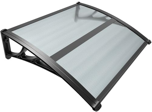 VOUNOT Front Door Canopy Outdoor Awning, Rain Shelter for Back Door, Porch, Patio, Window, 100 x 80 cm, Anthracite