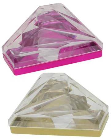 ERINGOGO 2 pezzi Scatola per Ciglia Finte in Acrilico Portaciglia Trasparente Resistente con Vassoio Sagomato Custodia Trucco per Organizzazione e Conservazione Elegante