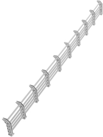 UTHCLO Barriera Stradale Miniatura 1/87 in Plastica Grigia, Accessori Modellismo Ferroviario per Diorama e Tavolo da Sabbia, Decorazione Paesaggistica Micro per Scena Treno in Miniatura
