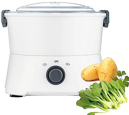 Éplucheur de pommes de terre électrique, éplucheur automatique avec fonctionnement à un bouton, sûr et efficace pour éplucher les pommes de terre, les poires et les pommes