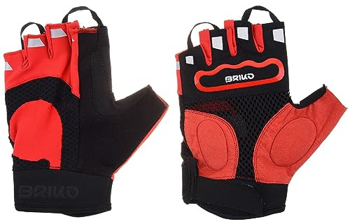 Briko New Corsa Glove Guantes Ciclismo, Unisex Adulto, Red, M