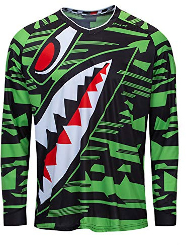 PSPORT Camiseta de manga larga Downhill MTB para hombre, camiseta de ciclismo de montaña, ropa de motocross, ropa para motociclismo, camiseta de motocross SJY3, L