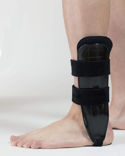 Cavigliera Bivalve Argos Made in Italy | Tutore Cavigliera Bivalve Regolabile con imbottitura Memory Foam | Immobilizzazione Articolazione Tibio-Tarsica & Protezione Caviglia (Sinistra, Nero)