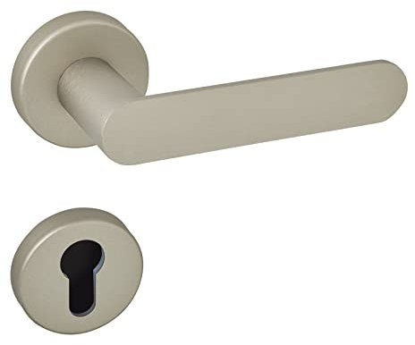 Juego de manillas SAM Acero inoxidable para puertas de habitación Juego de roseta PZ - Manillas de diseño con tornillos de Sotech